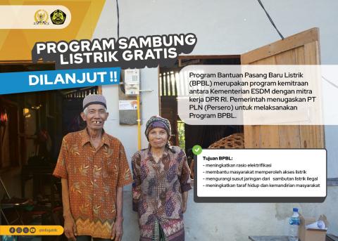 Pemerintah Lanjutkan Program Sambung Listrik Gratis